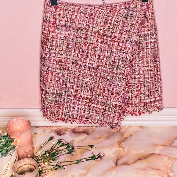 Forever 21 Dresses & Skirts - *SOLD* Pink Tweed Skirt NWOT